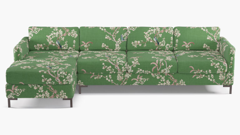 A floral couch.